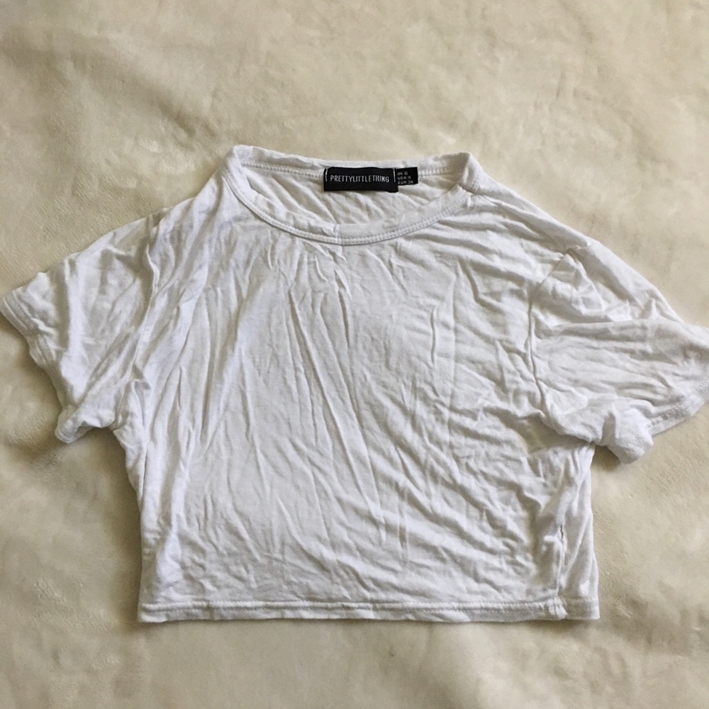 White Cropped Shirt//PLT